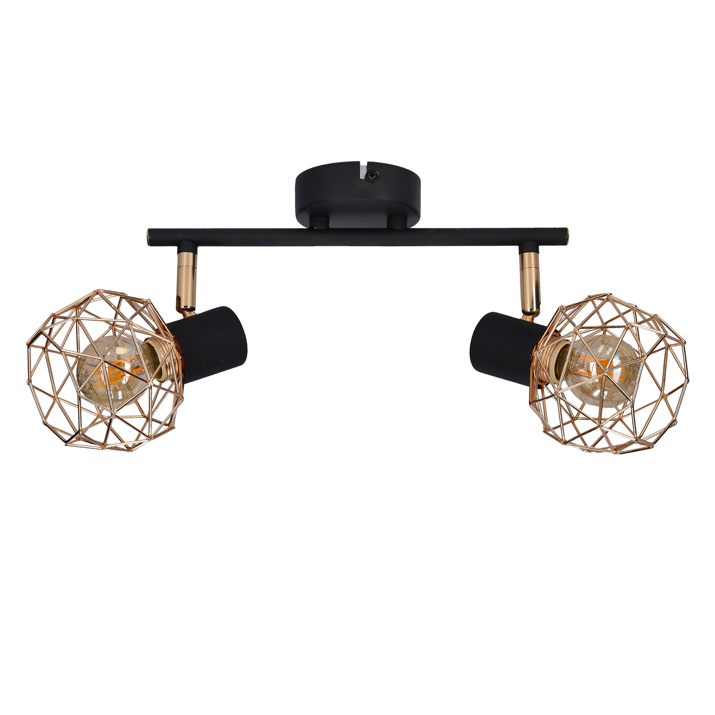 Lampa sufitowa miedziano-czarna ACROBAT 2xE14x40W Candellux