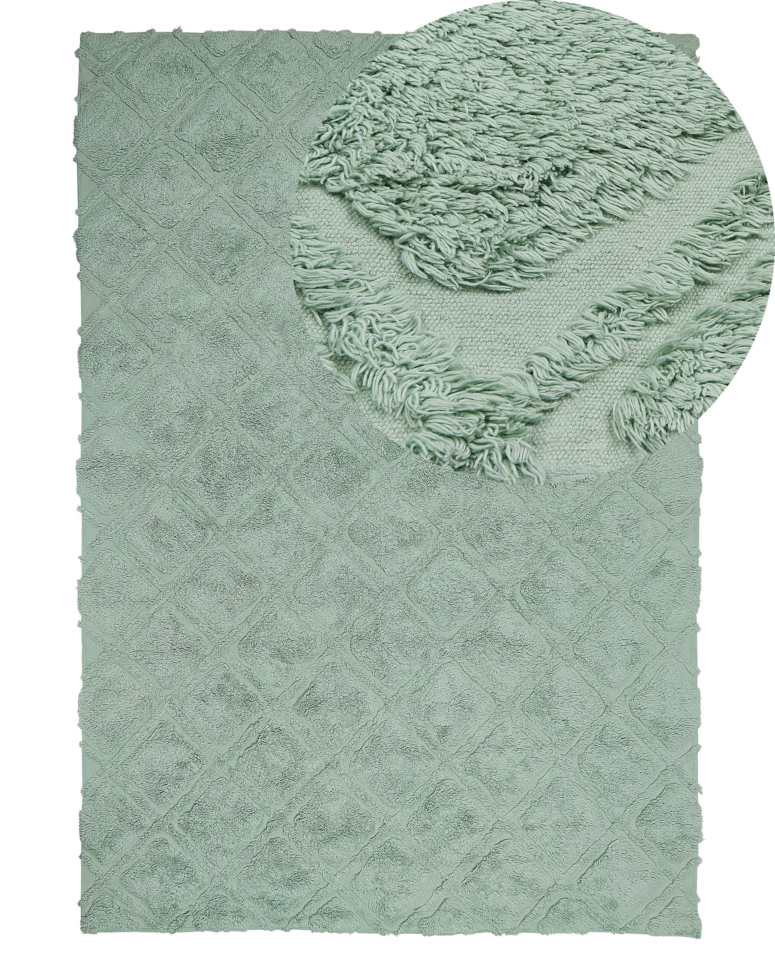 Rug HATAY Light Green 140 x 200 cm Cotton