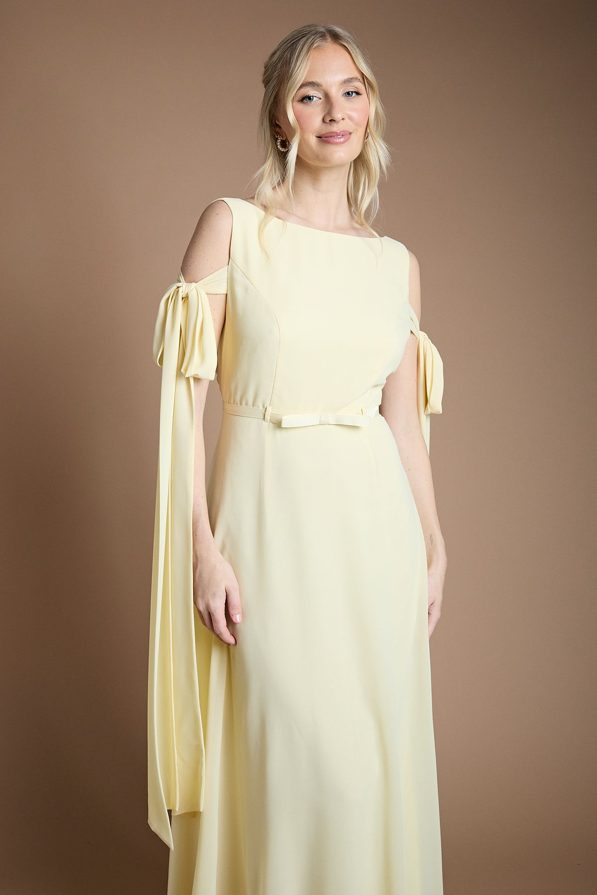Coast Bow Sleeve Chiffon Bridesmaid Maxi Dress