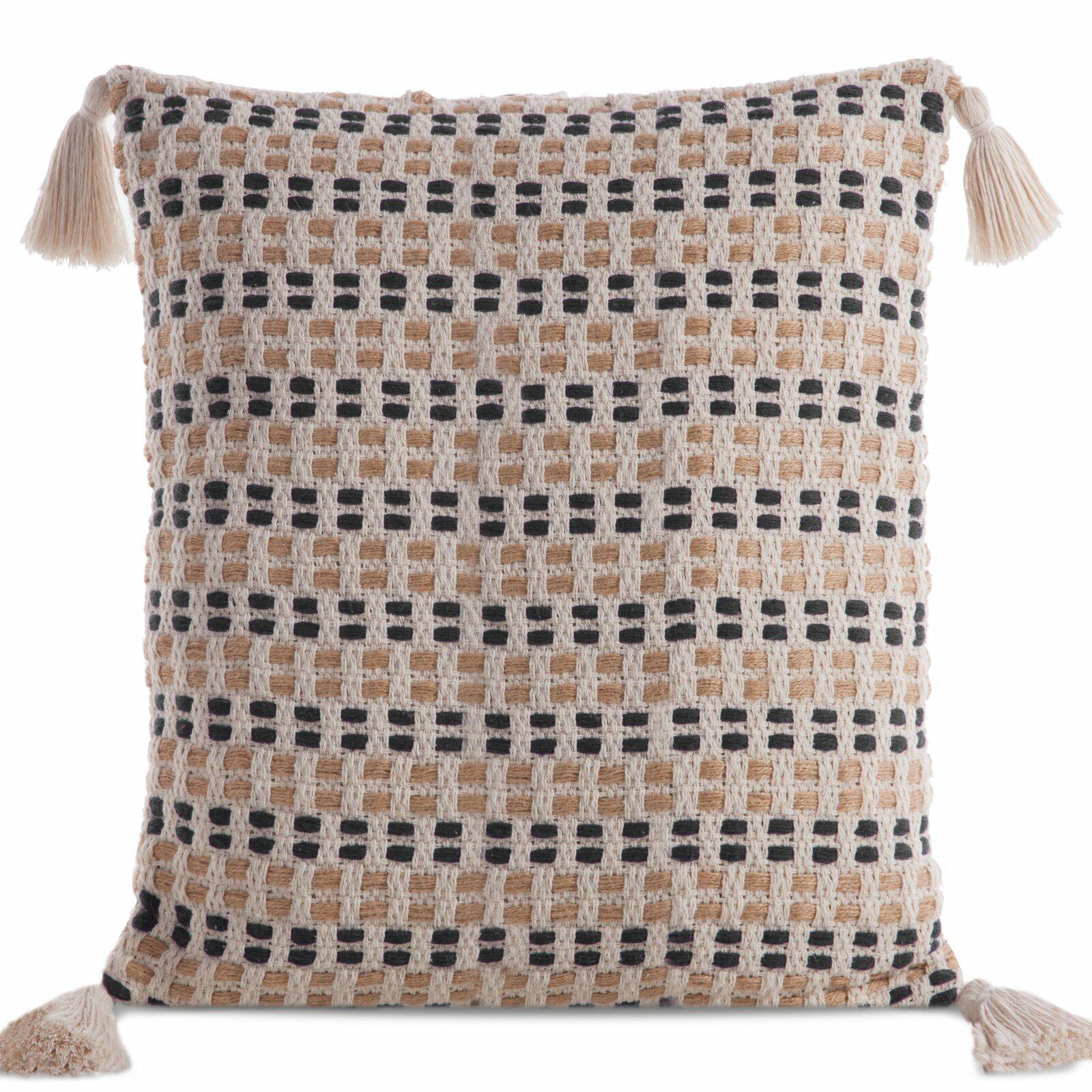 Ozdobna poszewka na poduszkę 45x45 cm BOHO frędzle chwosty