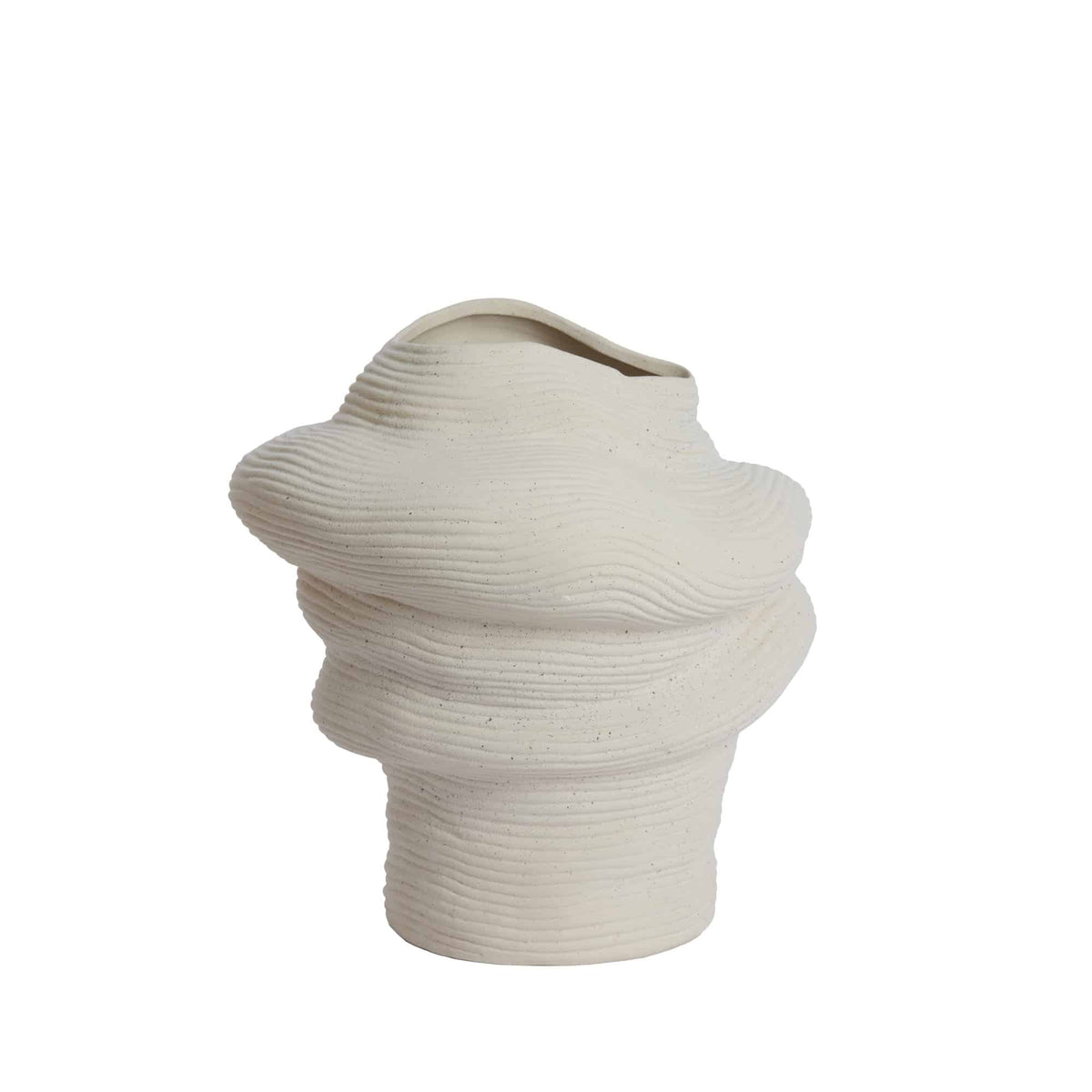 Light & Living vaas Luzz - wit - 33.5x32x34cm