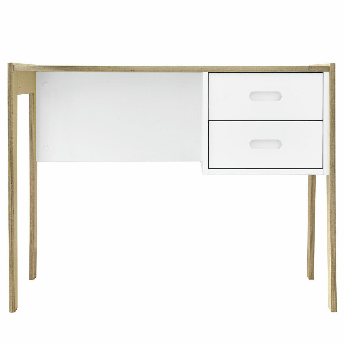 SAMY - Bureau enfant effet bois blanc et bois