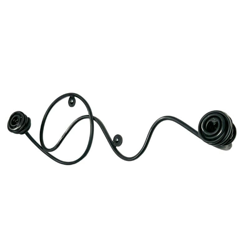 PORTE MANTEAUX - PORTE MANTEAU MURAL 2 TÊTES NOIR