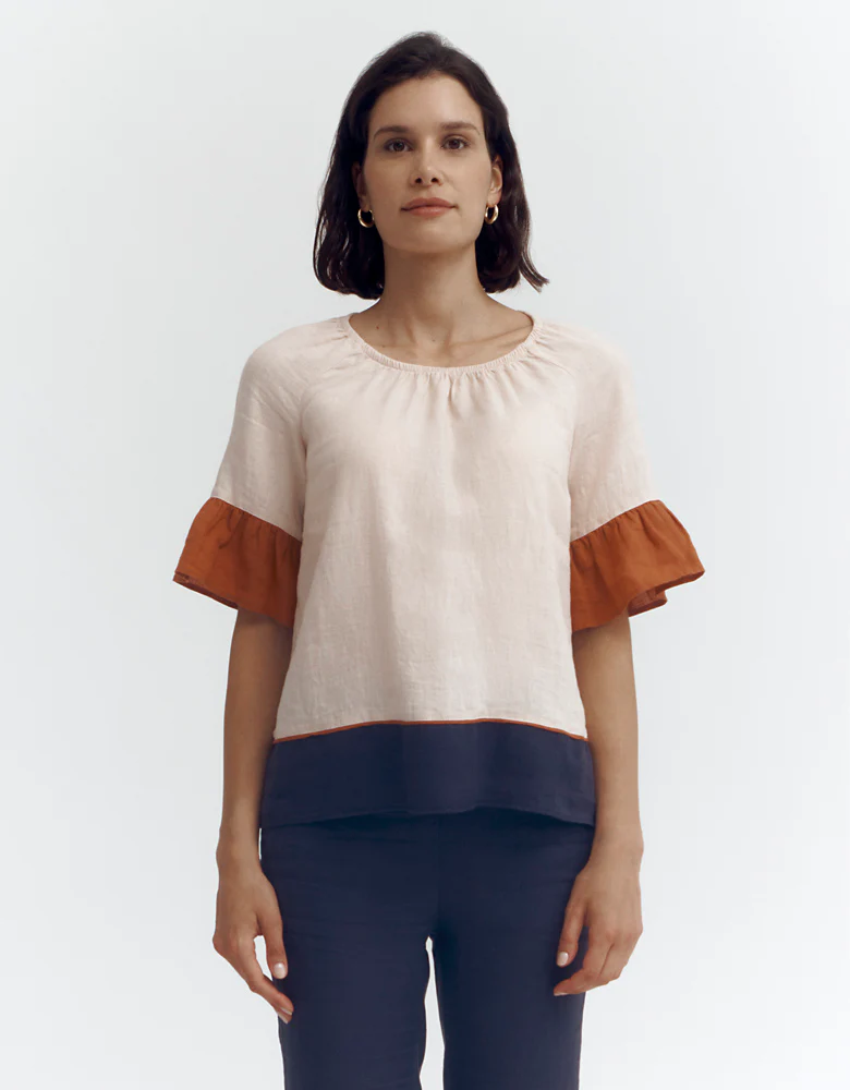 Blouse avec manches volants COLOMBO/87086/650