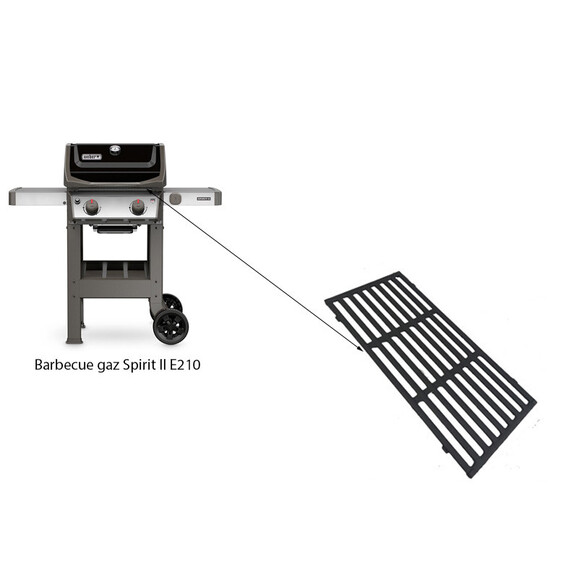Petite Grille Fonte Spirit II 210 et Spirit 300 - Weber