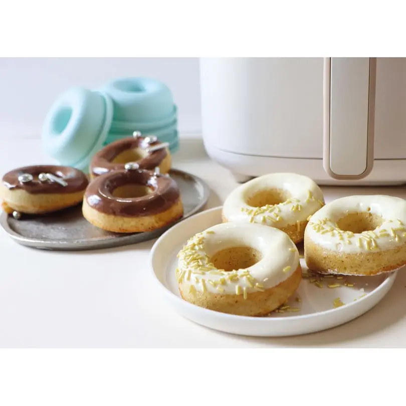 Heissluftfritteusenform 6er-Set Donuts