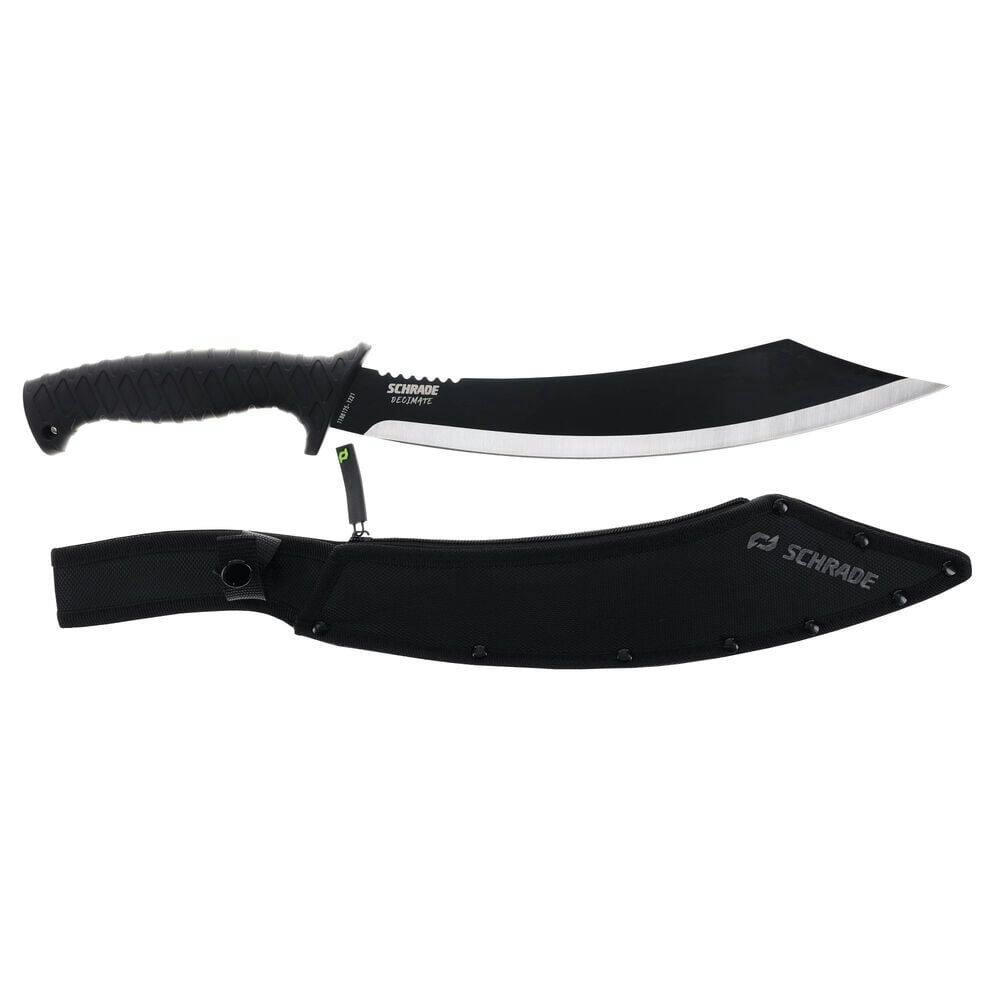 Schrade Full Tang Machete Knife w/ Polyester Belt Sheath, 18-in