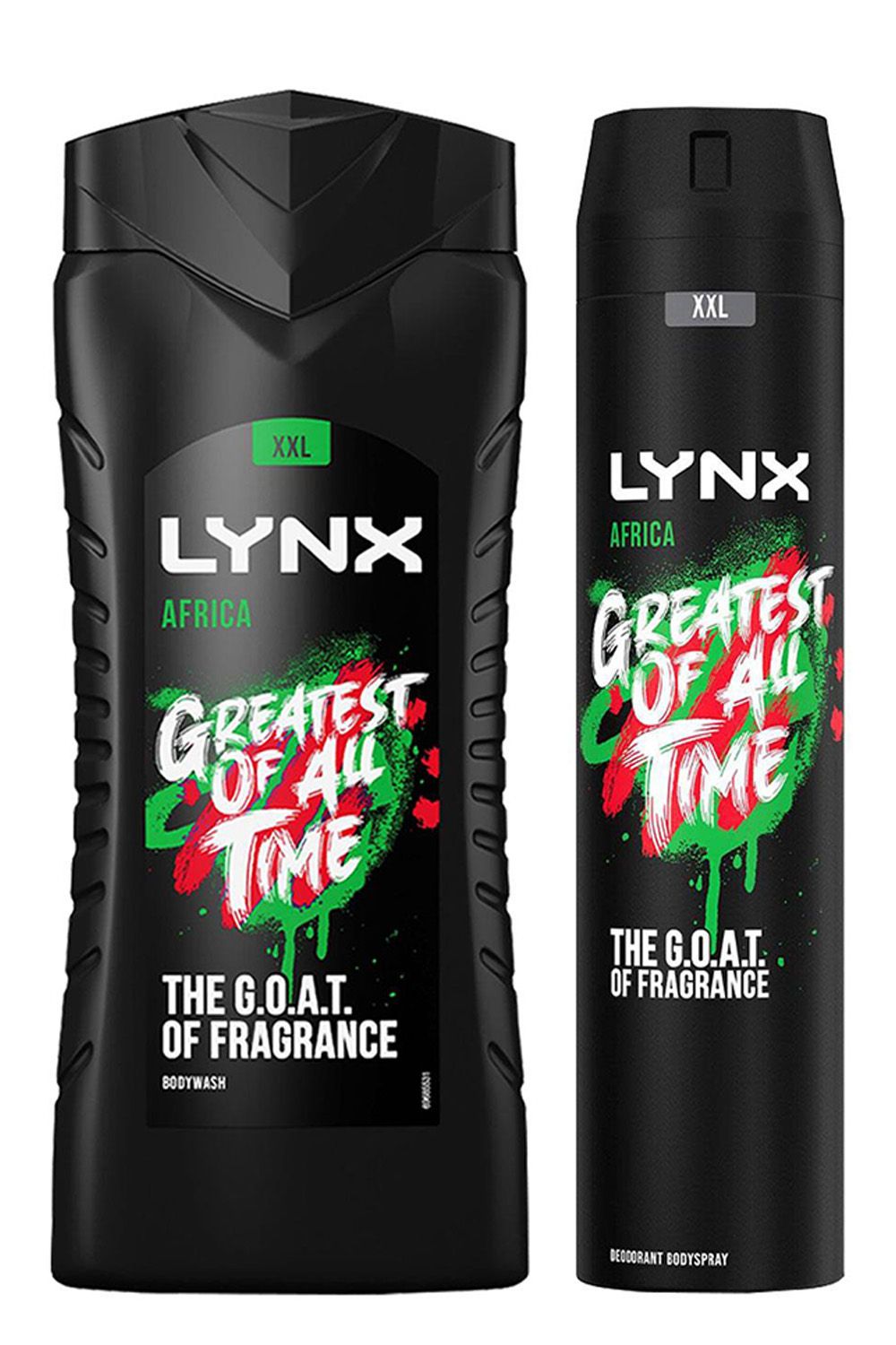 Lynx Africa Shower Gel 500ml, 6 Pack with BodySpray 250ml, 6 Pack