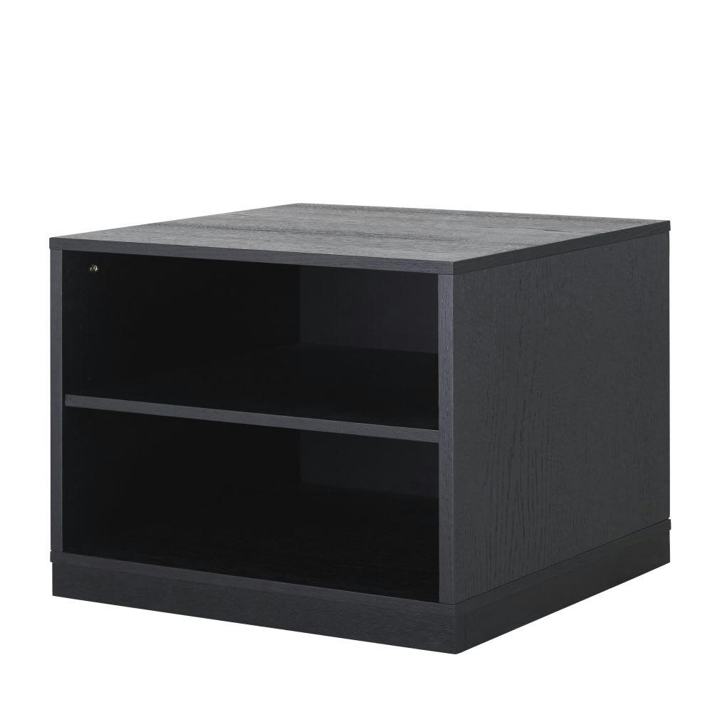 Compo - Caisson pour buffet modulable 2 étagères noir 70x52