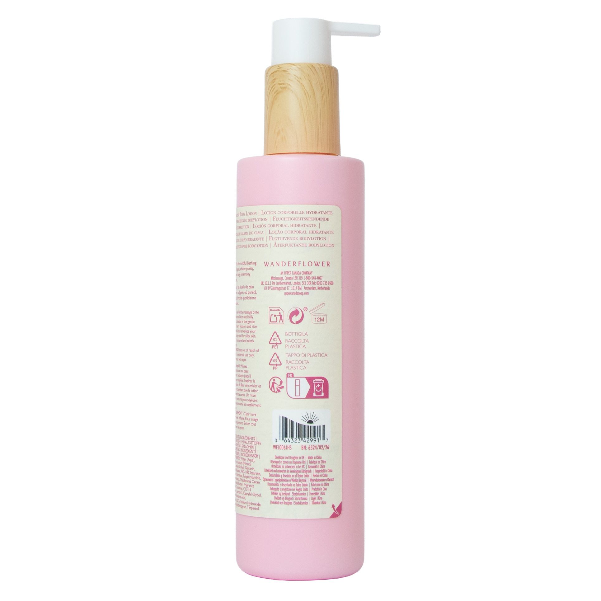 Wanderflower Essence of Japan Hydrating Body Lotion Cherry Blossom 240ml