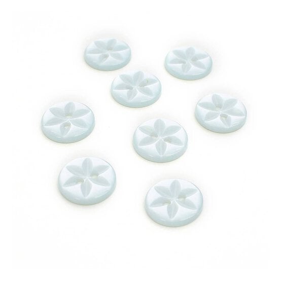 HemlineBaby Blue Basic Star Button 8 Pack