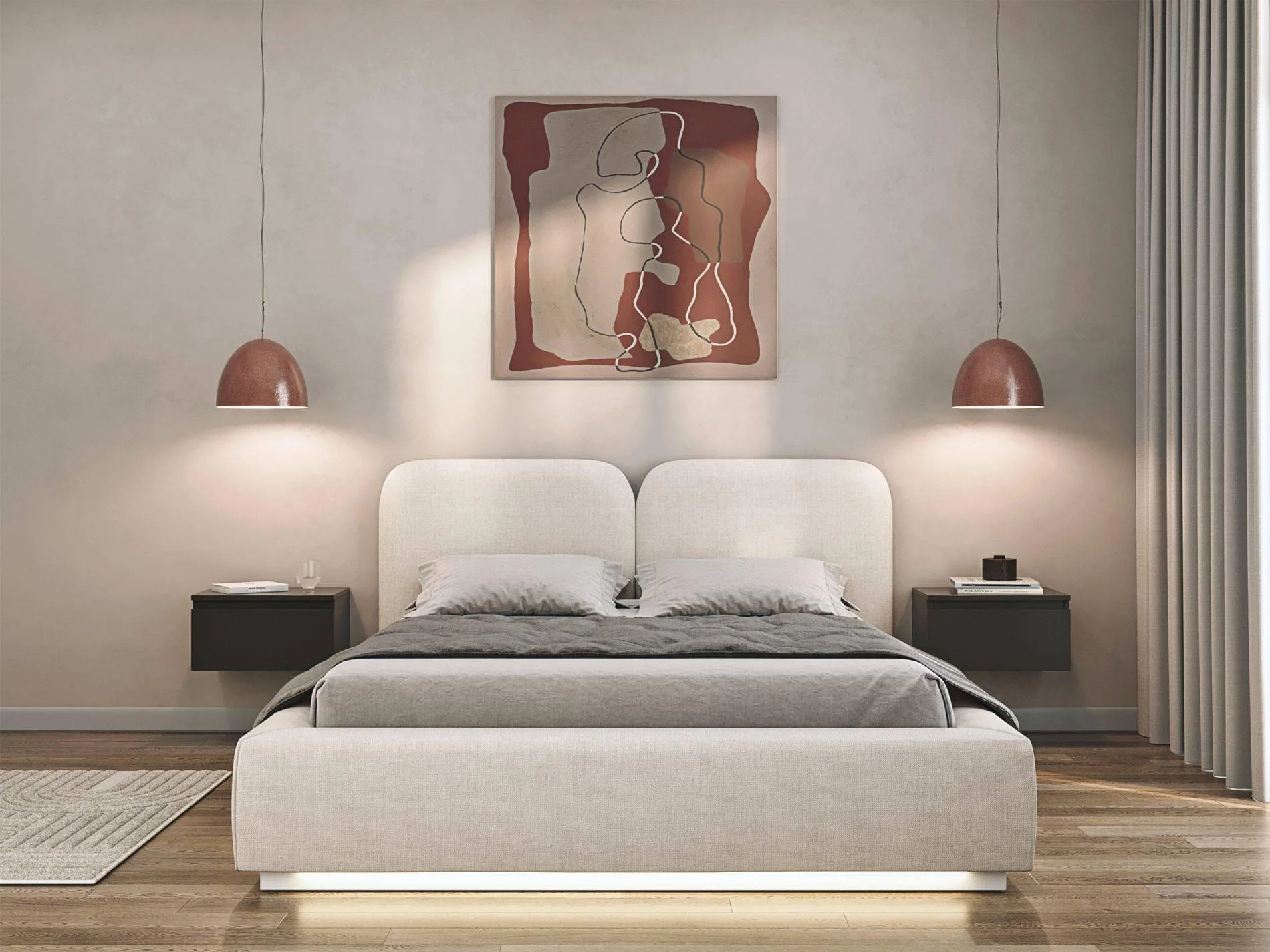 Bedframe Cremona chenille 160 x 200 cm met verlichting