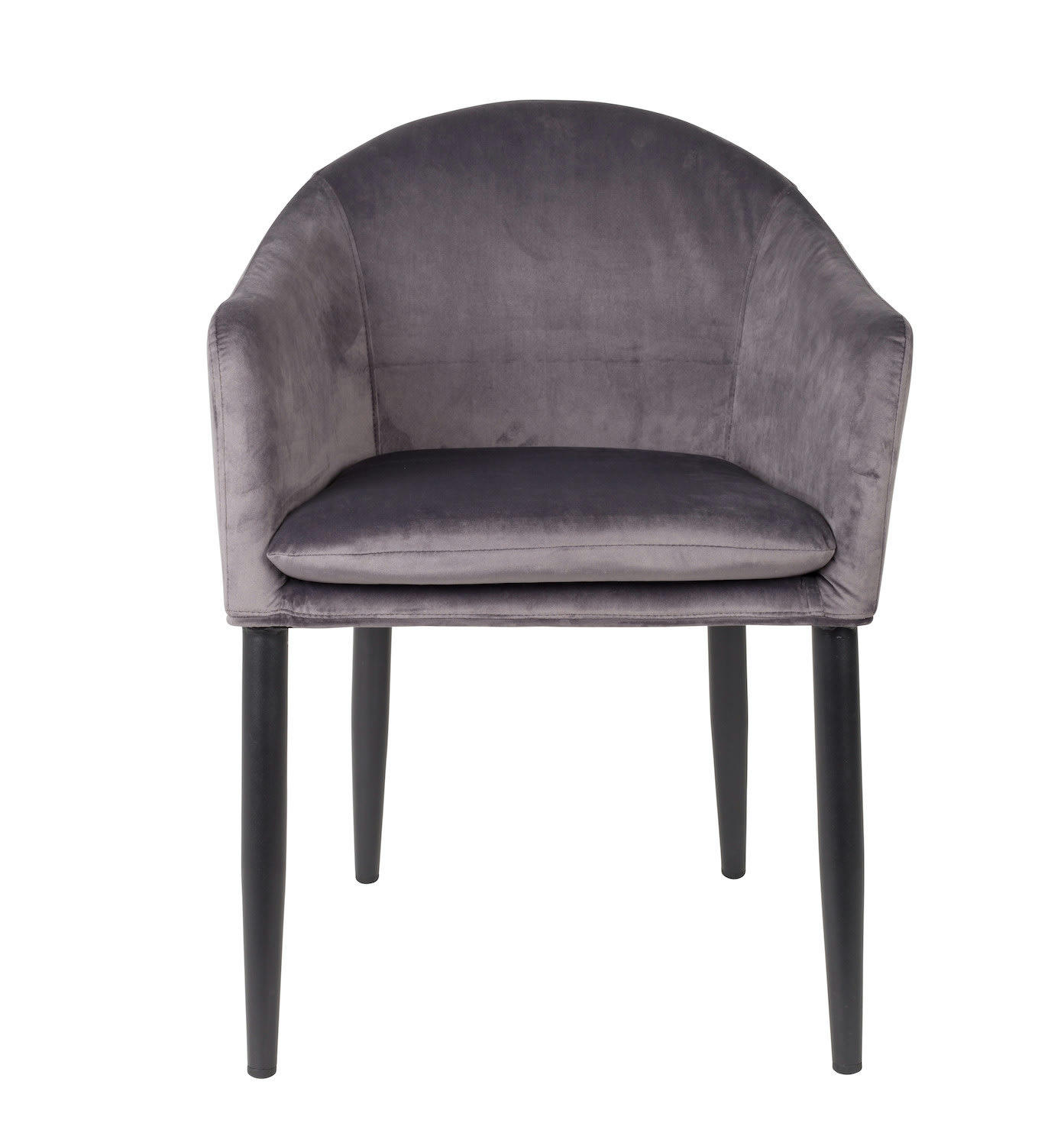 COSY - Fauteuil de table en velours gris