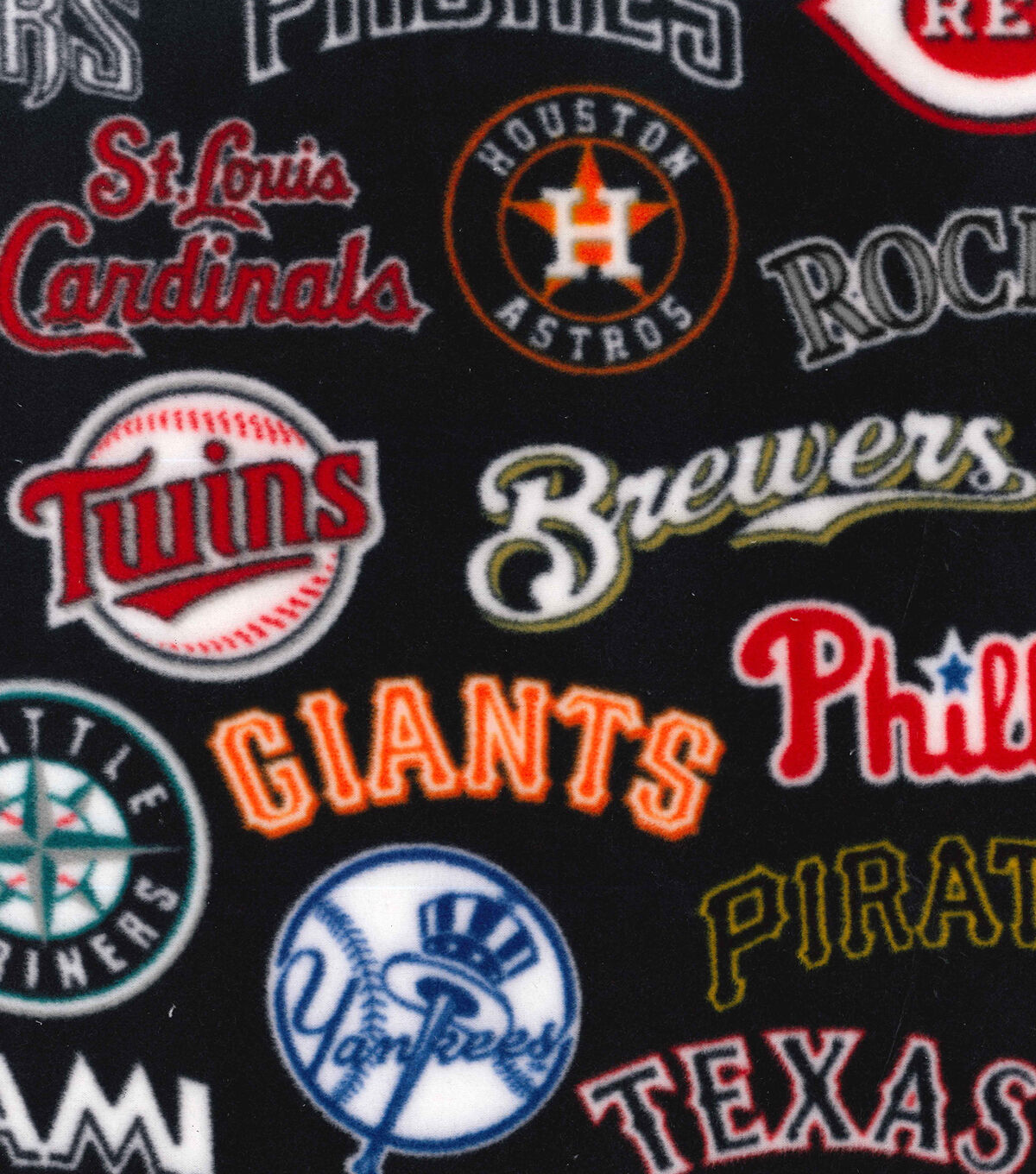 Fabric Traditions All Team Fleece Fabric Logos