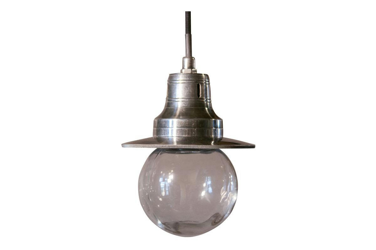 CHARLIE - Lampe suspendue en métal argenté