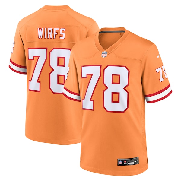 Tristan Wirfs Tampa Bay Buccaneers Nike Throwback Game Jersey - Orange/Red