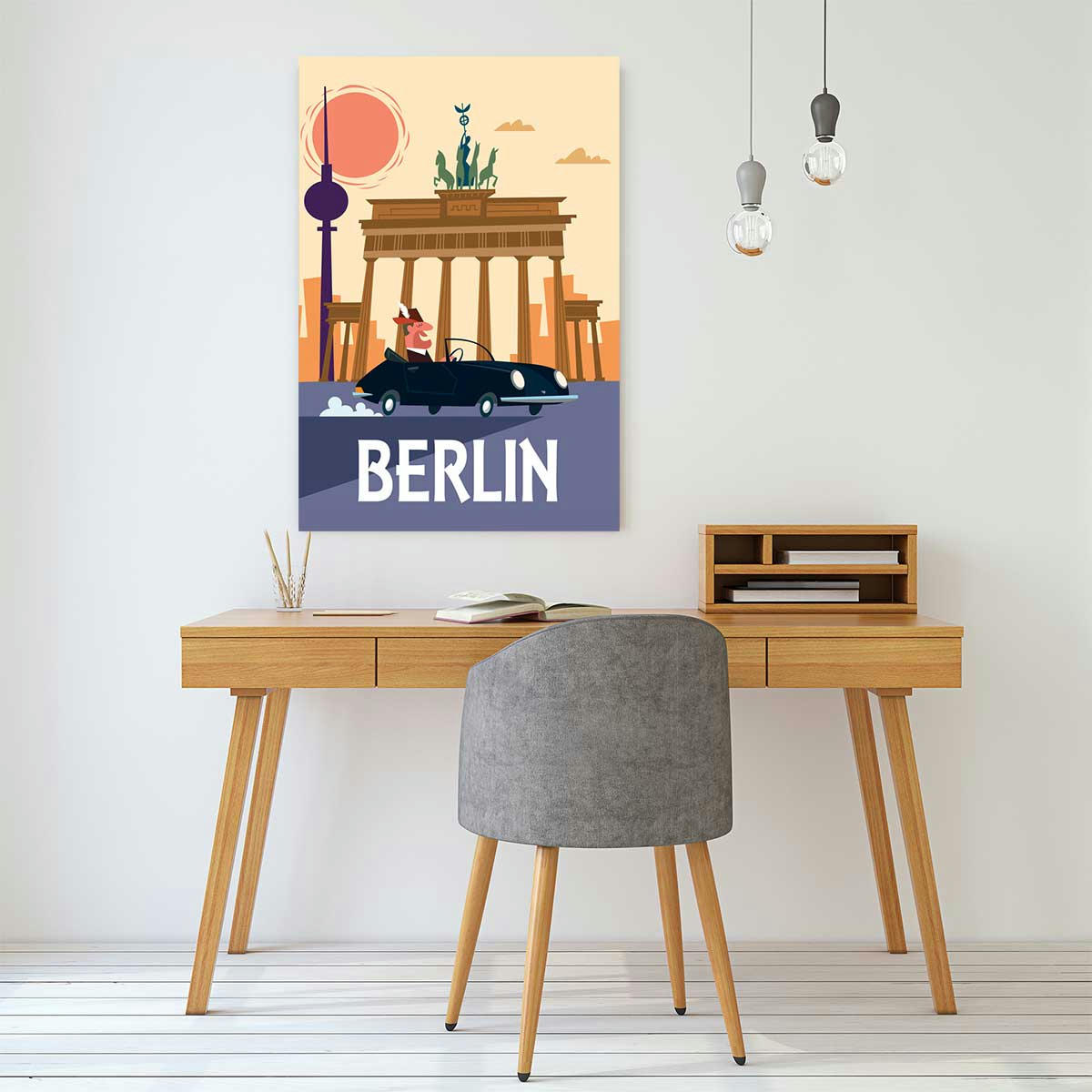 - Tableau un week end à berlin imprimé sur toile 60x90cm