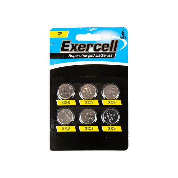 Exercell Lithium Batteries 3V 6 Pack