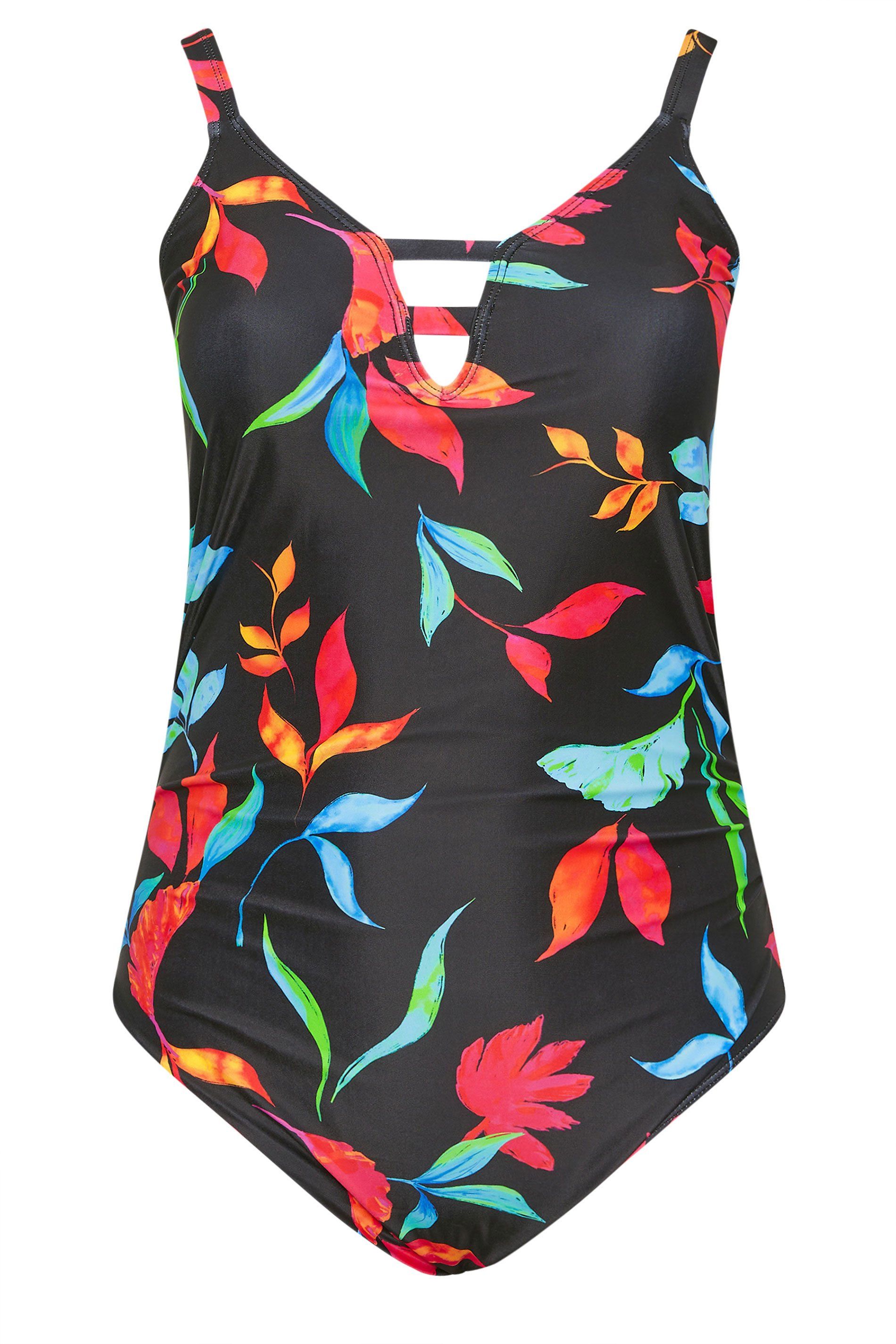 Yours Floral Strap Detail Swimsuit