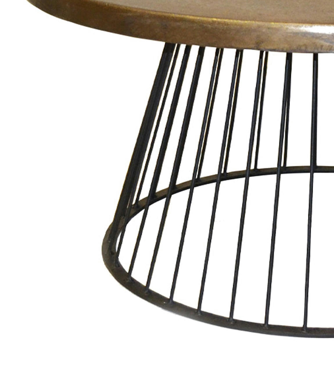 ANTIQUE - Mesa centro de aluminio color bronce Ø88