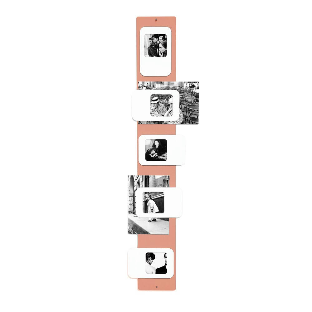 T5 - Cadre photos en métal rose 68x9,6cm