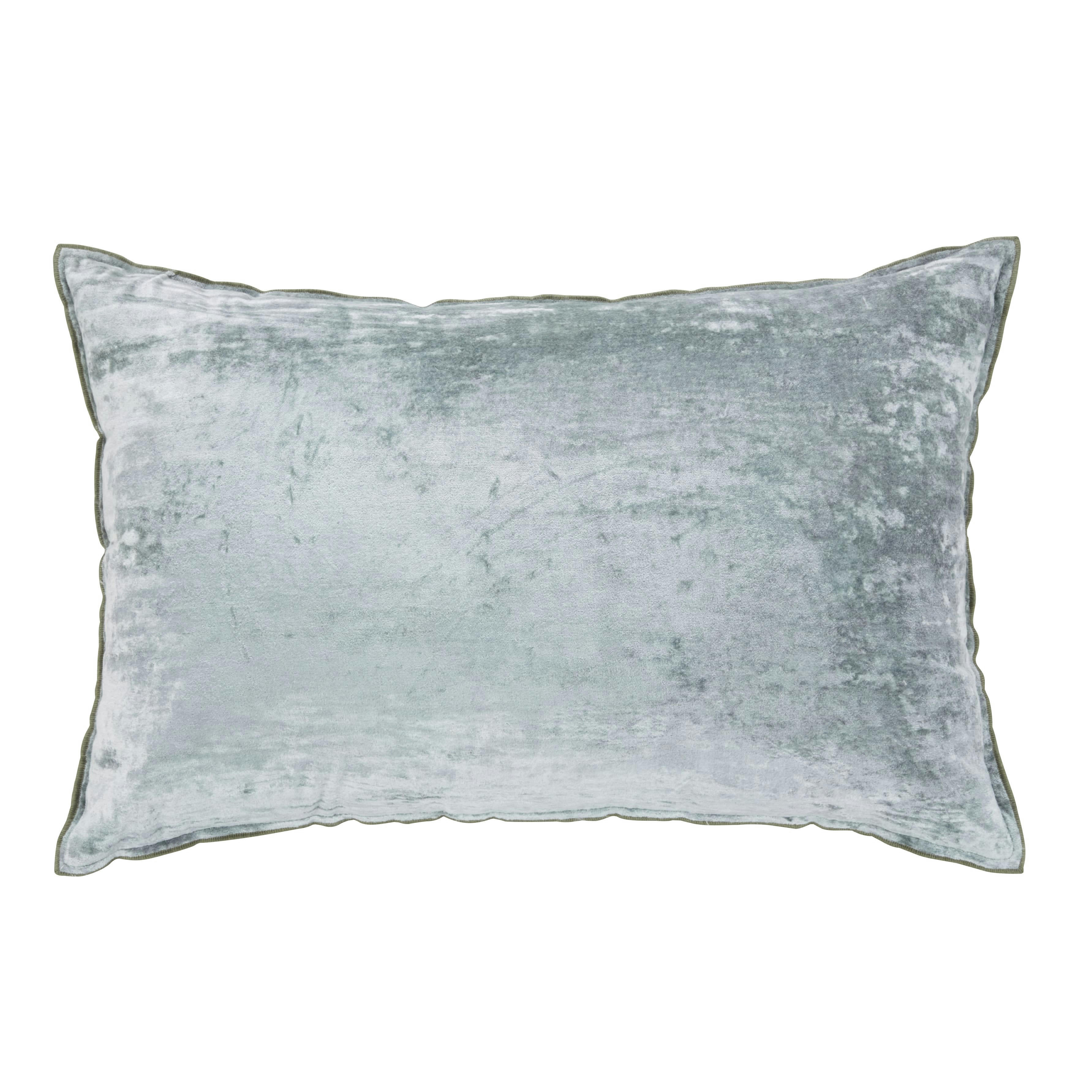 BOLZA - Coussin en velours bleu glacier 40x60