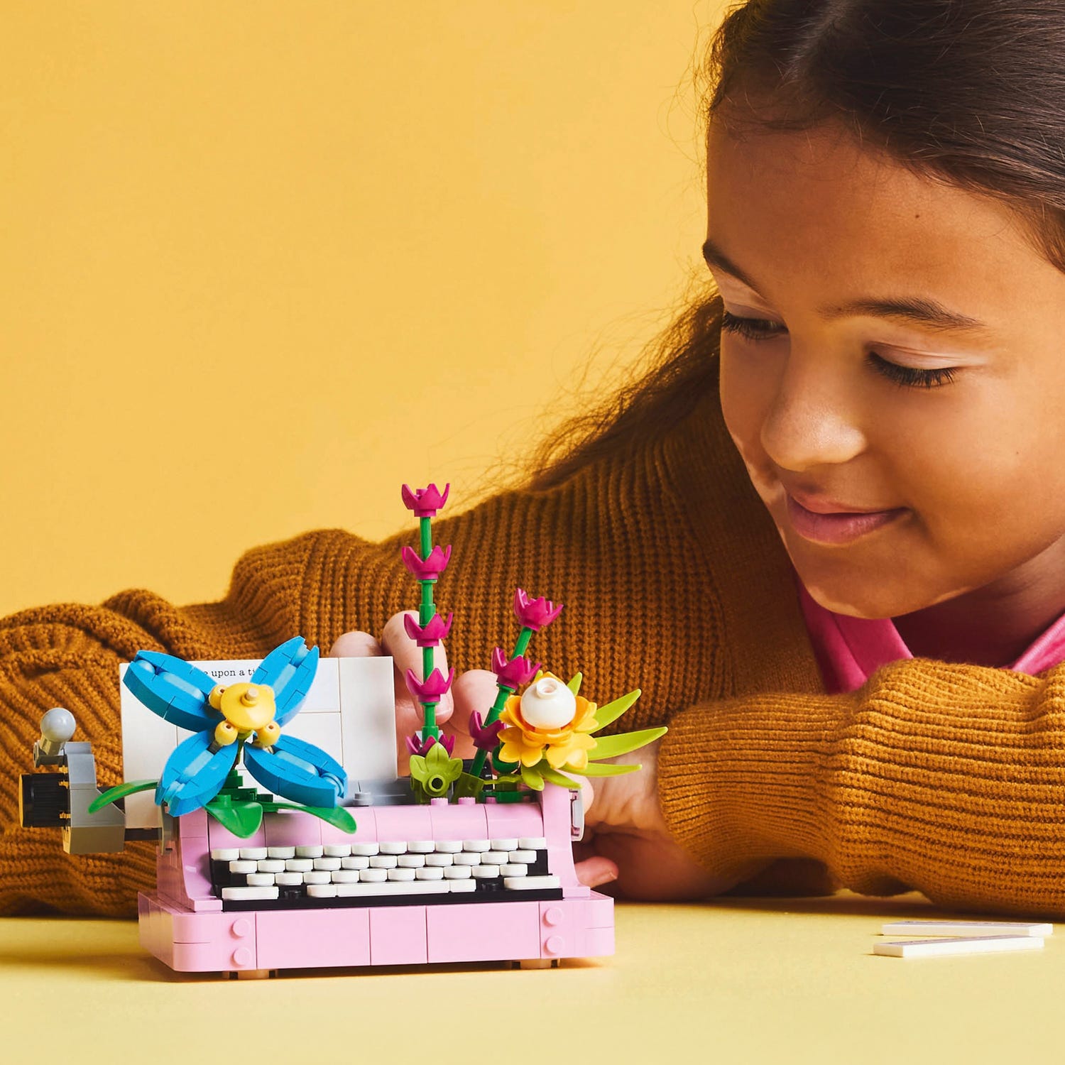 Macchina da scrivere con fiori Lego Creator 3 in 1