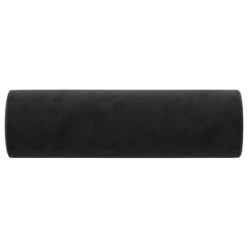 NNEVL Throw Pillows 2 pcs Black Diameter 15x50 cm Velvet