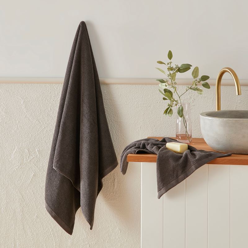 Savannah Coal Textured Towel Range