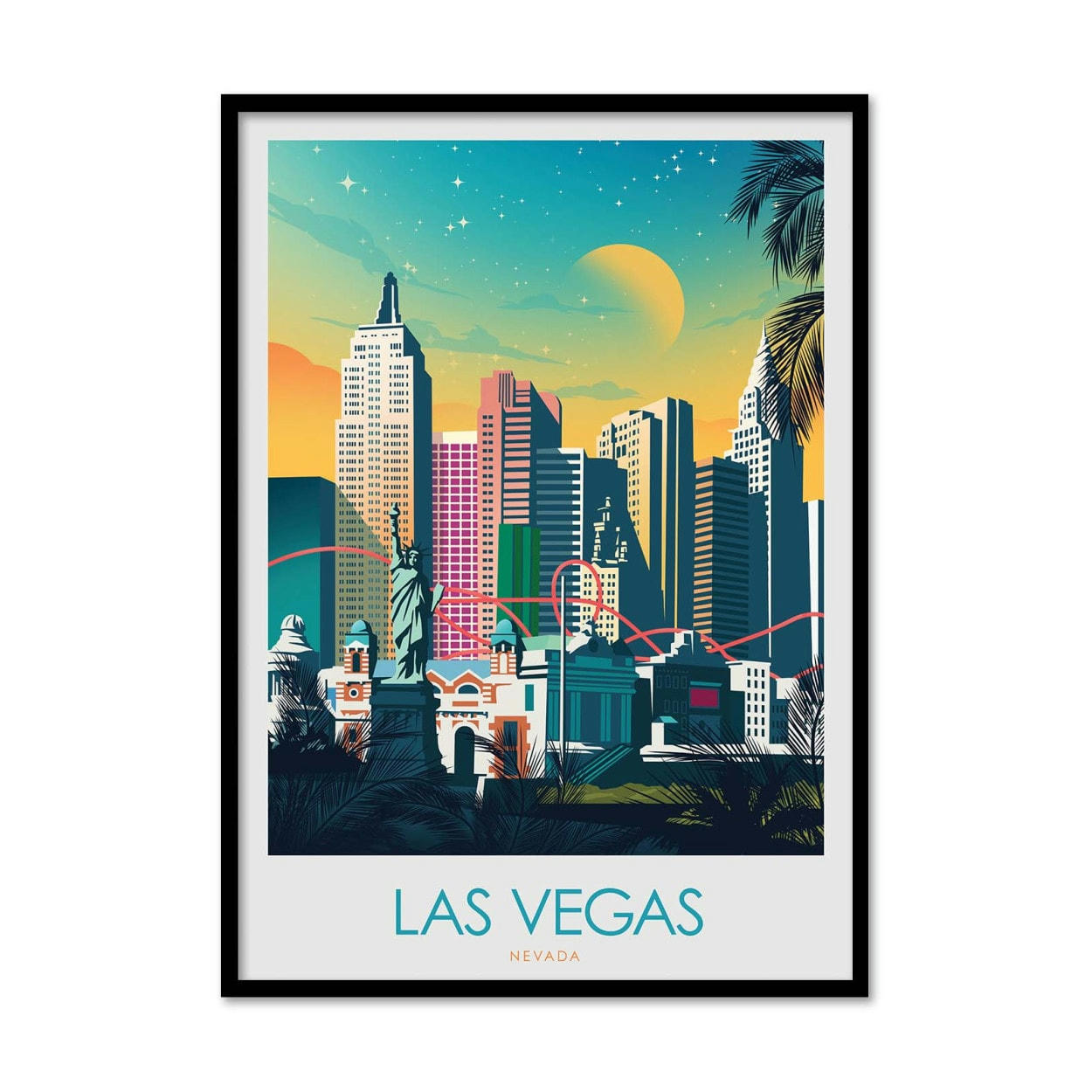 STUDIO INCEPTION - LAS VEGAS - STUDIO INCEPTION - Affiche d'art 50 x 70 cm