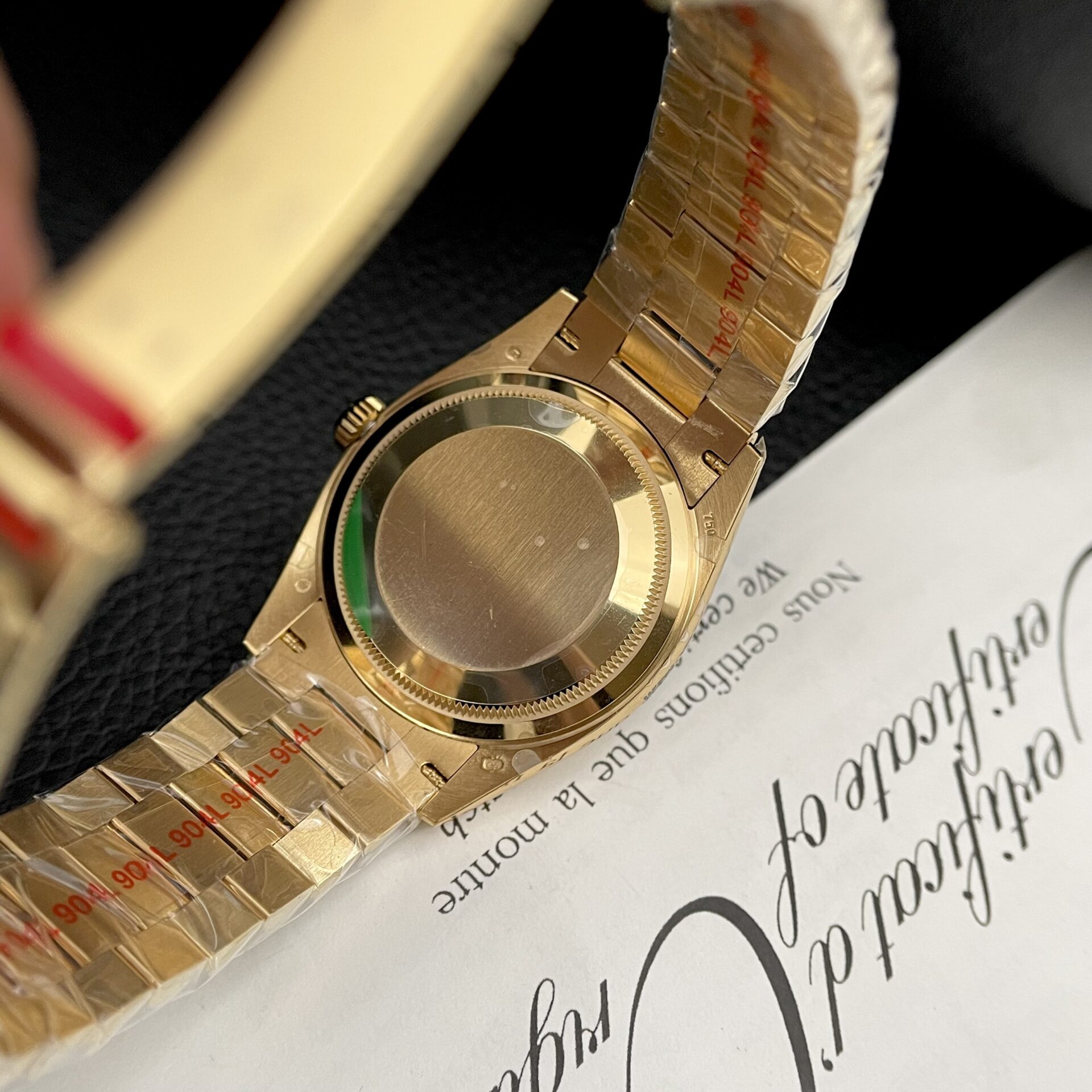 Rolex Day-Date YG Plated Green Dial CZ Diamonds 36mm EWF Replica
