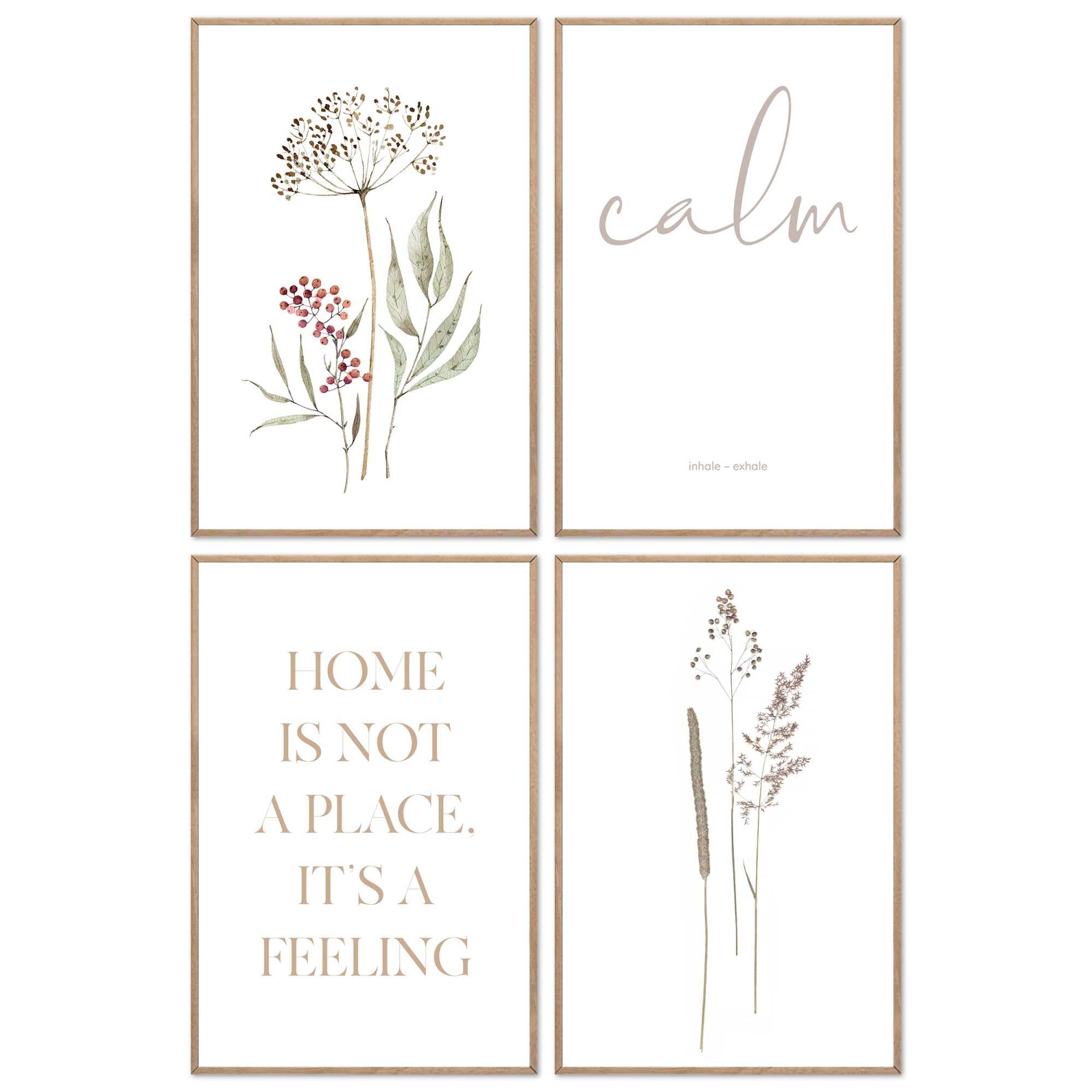 Reinders - Gevoel van thuis - Wanddecoratieset 20x30 cm - Wit