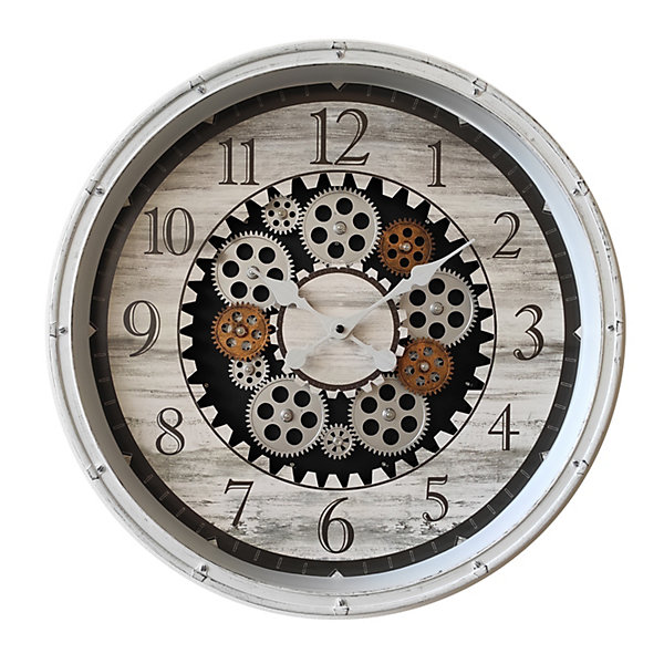 Horloge murale plastique blanc