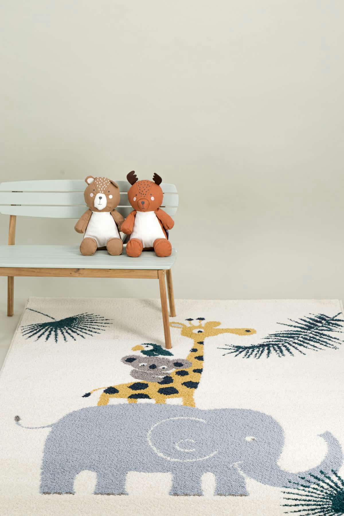 JUNGLE - Tapis enfant animaux de la jungle 80x150, OEKO-TEX®