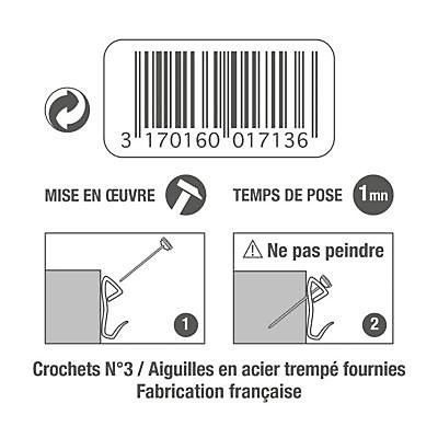 Crochet résine transparents n° 3 avec aiguilles. vendu par 4 pièces