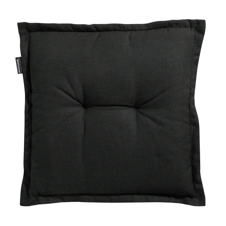 Madison - Zitkussen Rib black - Ca. 50x50 cm - Set van 4