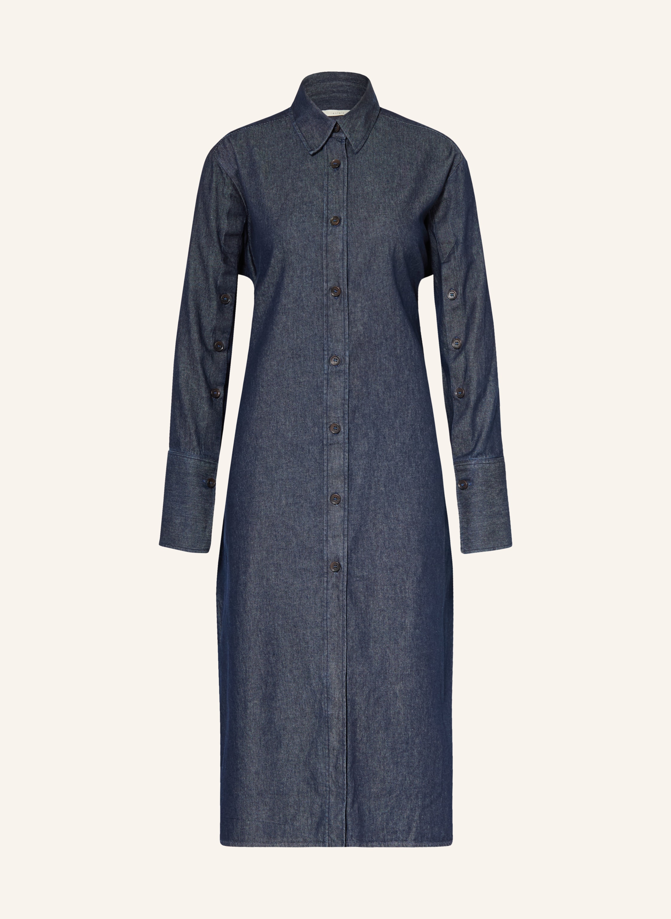 lilienfels Hemdblusenkleid in Jeansoptik