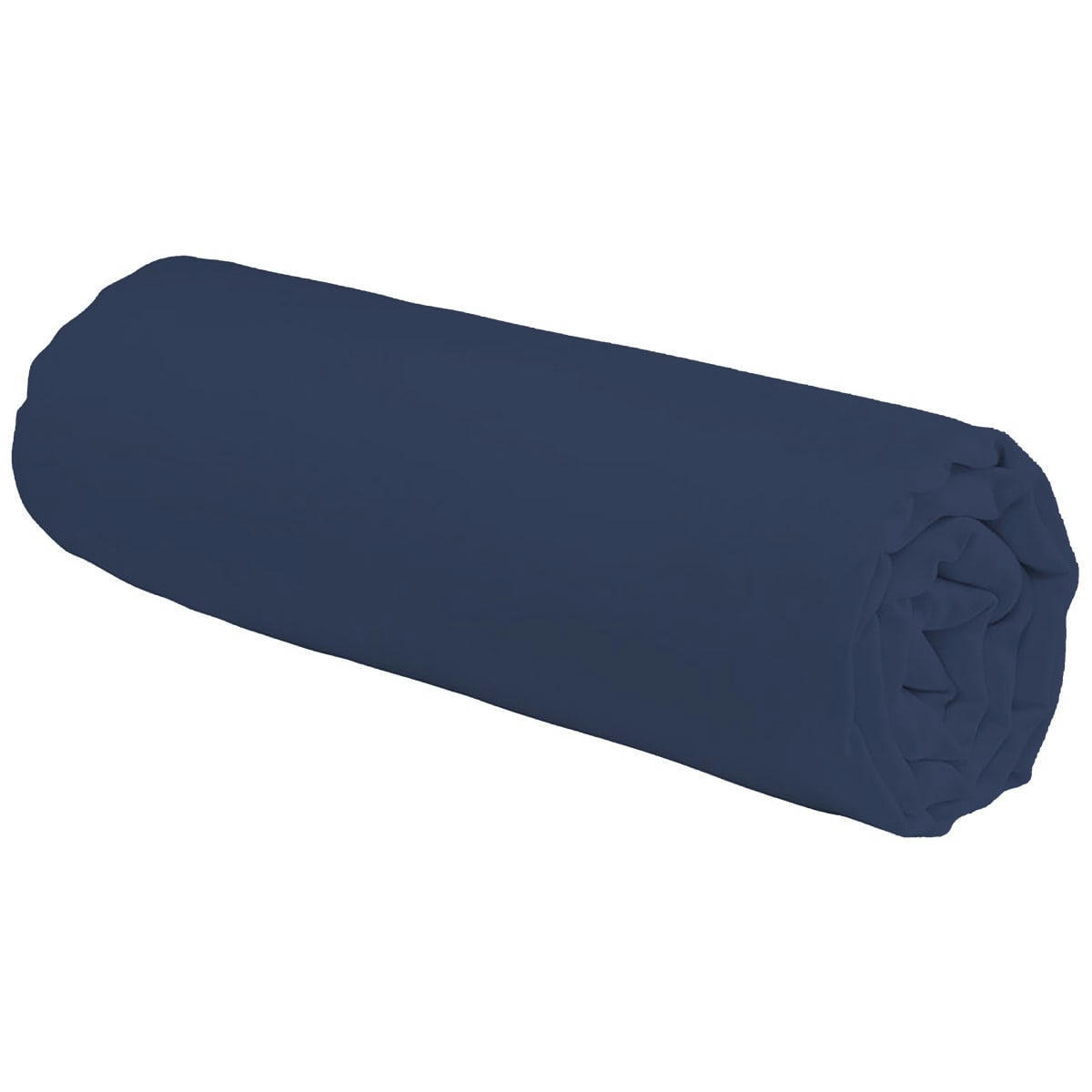 COTON UNIS - Drap housse coton  uni bleu 90x190cm