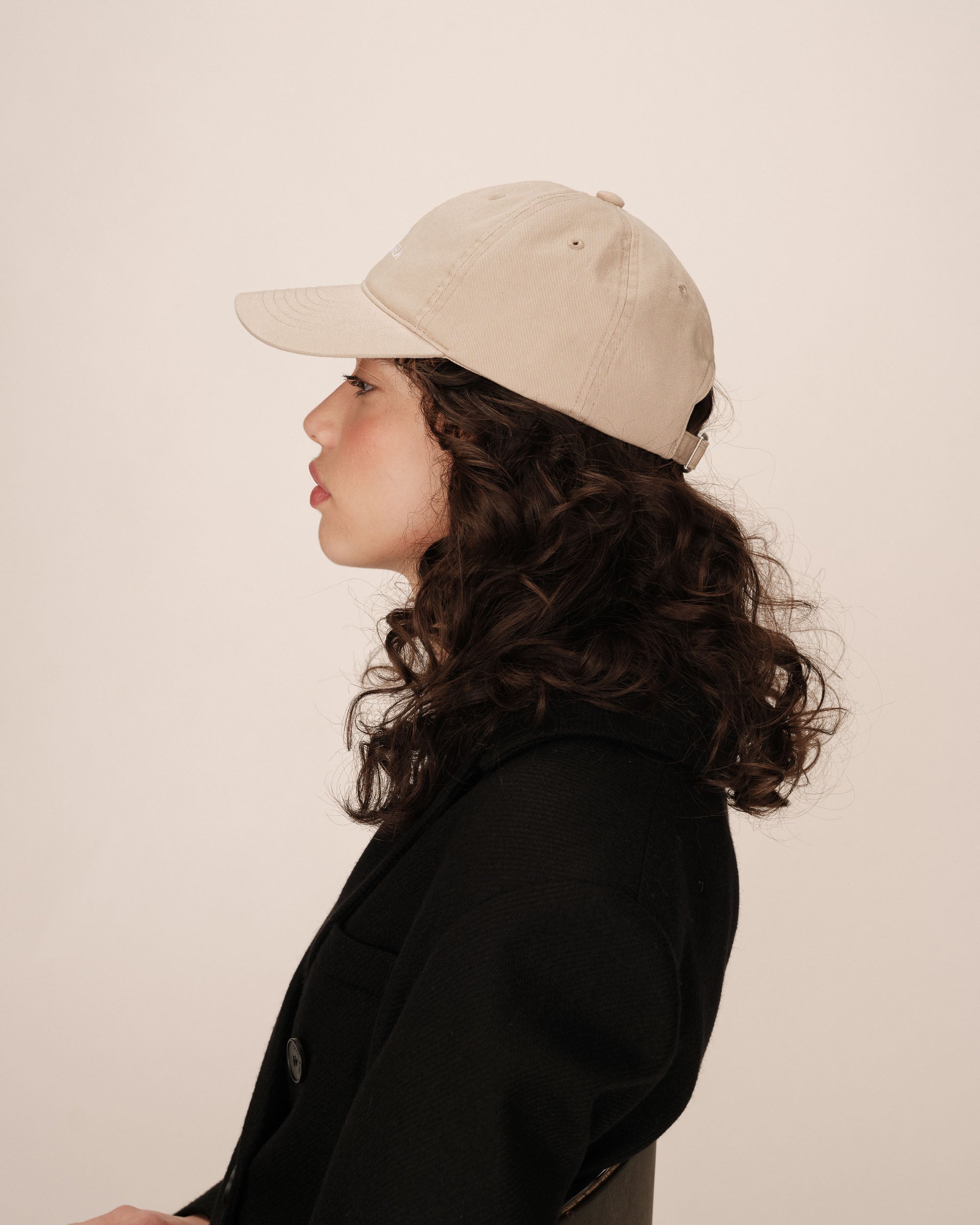 Casquette avec logo beige Slimane