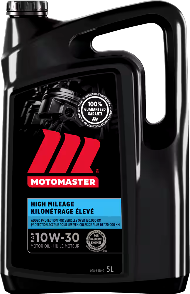 MotoMaster High Mileage 10W30 Conventional Engine/Motor Oil, 5-L
