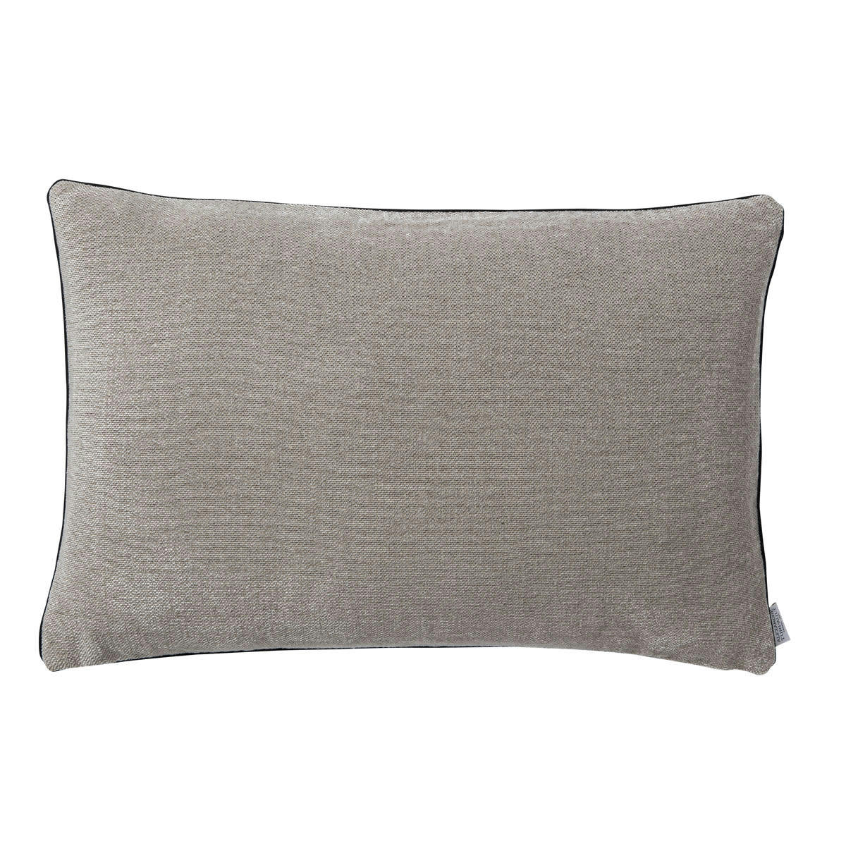 VOLTAIRE - Housse de coussin en lin et velour perle 40x60