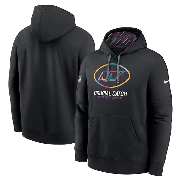 New York Jets Nike 2024 NFL Crucial Catch Club Pullover Hoodie - Black