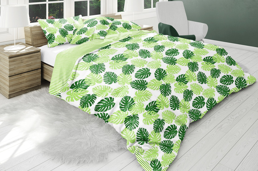 KONSIMO VIRIDIS Komplet pościeli z bawełny 140x200 cm