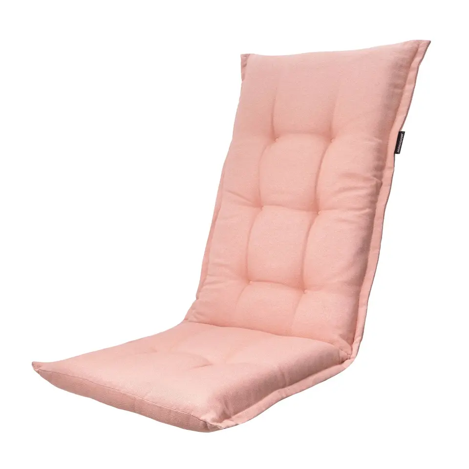 Madison - Tuinstoelkussen Hoge Rug Napels salmone - Ca. 123x50 cm - Set van 4
