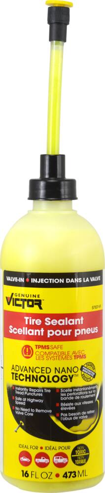 Victor Valve-In Tire Repair Tire Sealant w/ Advanced Nano Technology, Assorted Sizes