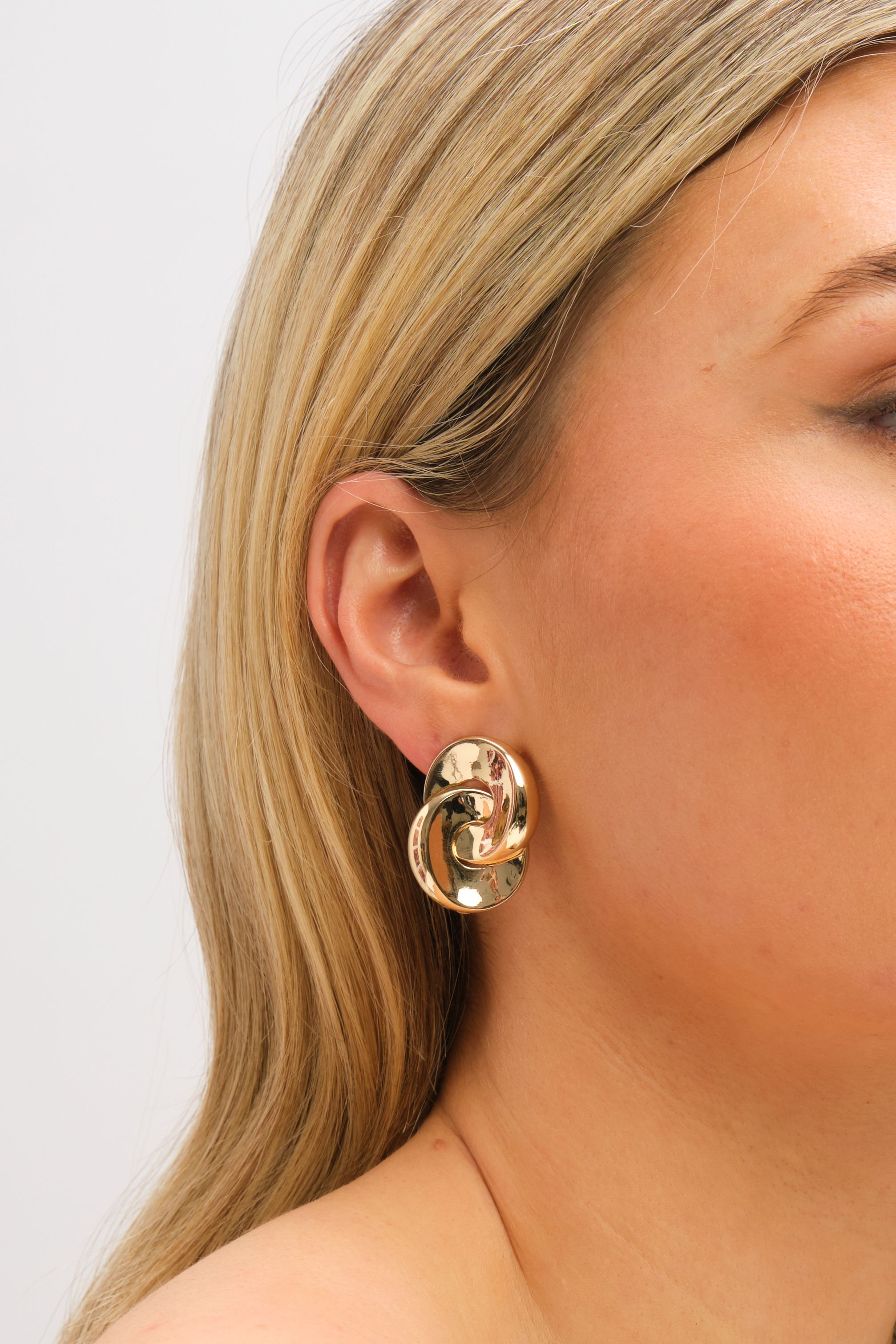 Mood Gold Plated Knotted Earrings