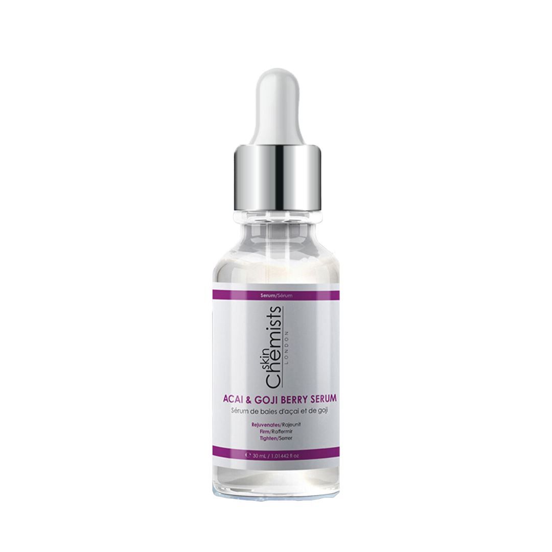 skinChemists professional Acai & Goji Berry Anti-Ageing Serum 30ml x 2 Duo Set for Firmness and Skin Protection
