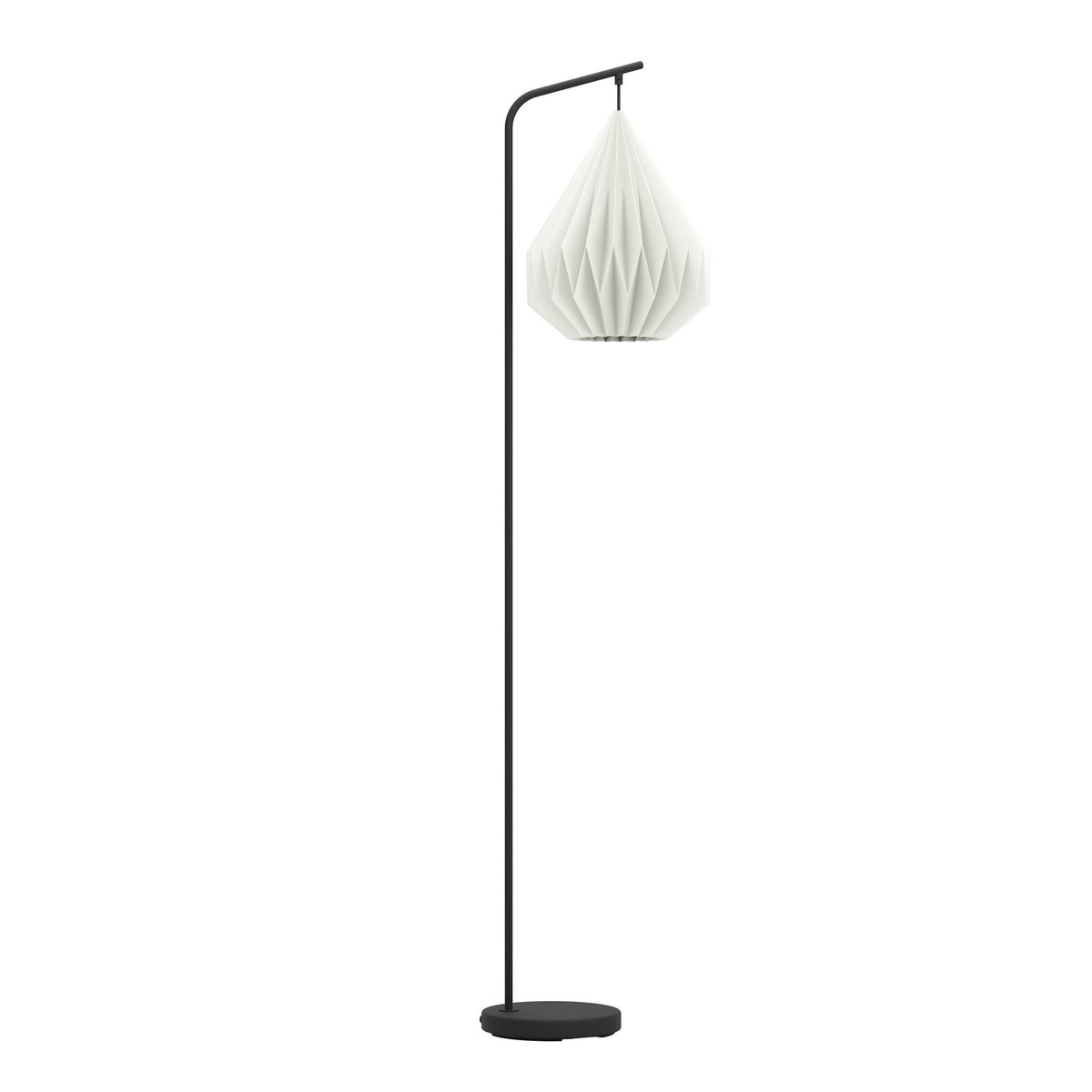 EGLO vloerlamp Minting - e27 - 158,5 cm - papier - zwart/wit