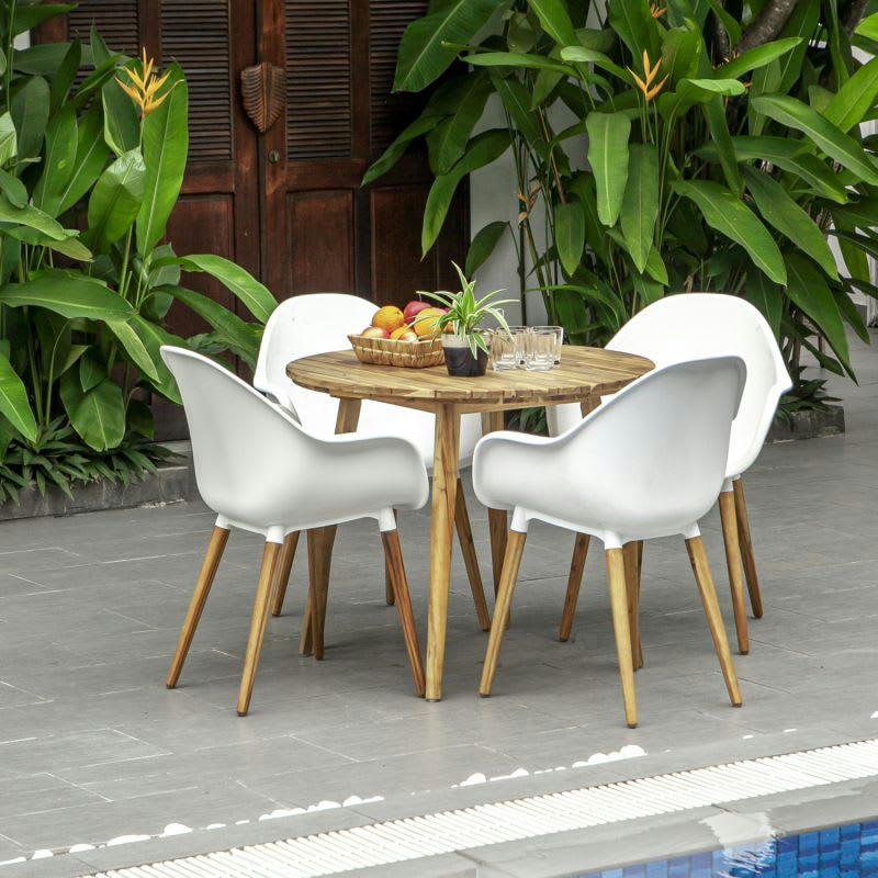 JACOB - Table de jardin en bois d'acacia 4 places