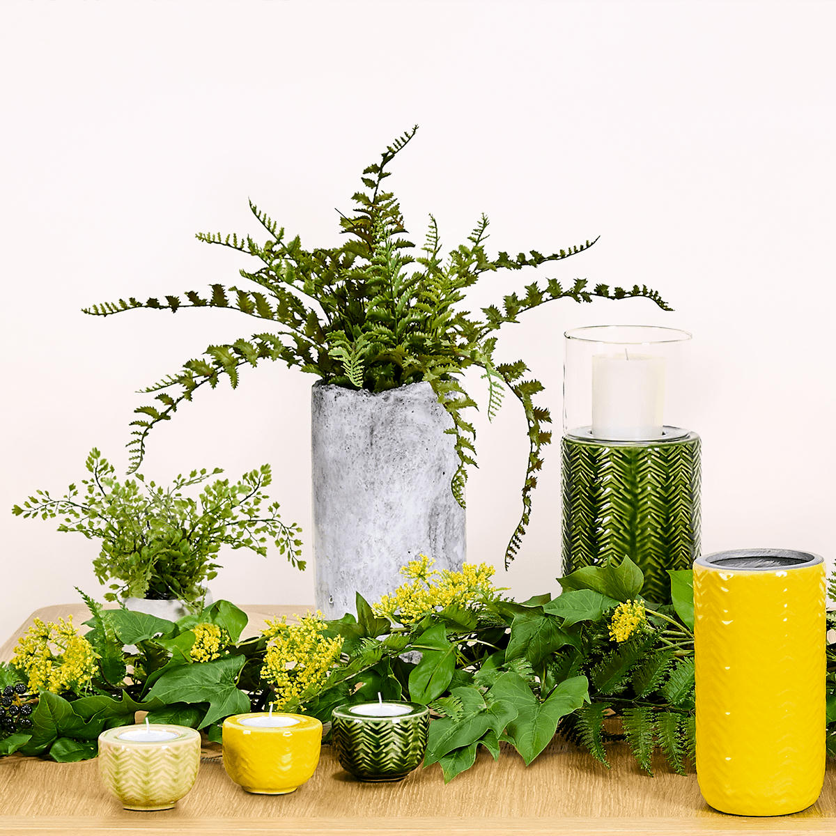 TOTEM - Photophore en céramique Totem H18cm